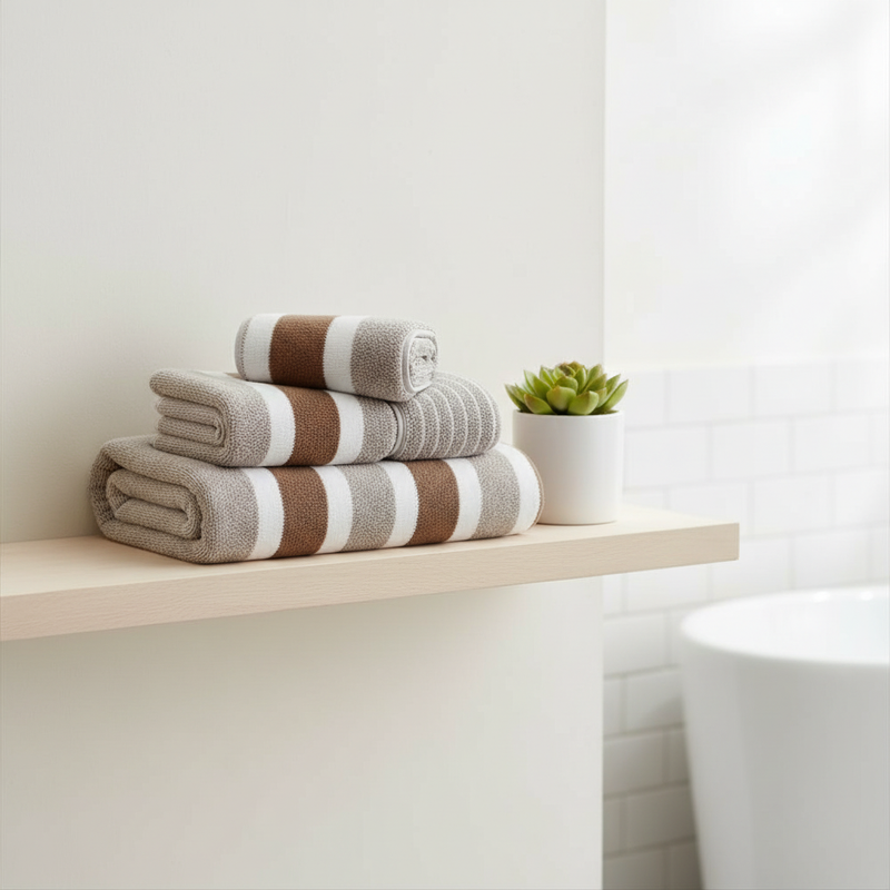 AquaPlush | Set di Asciugamani da Bagno in Pile Corallo 8 Pezzi