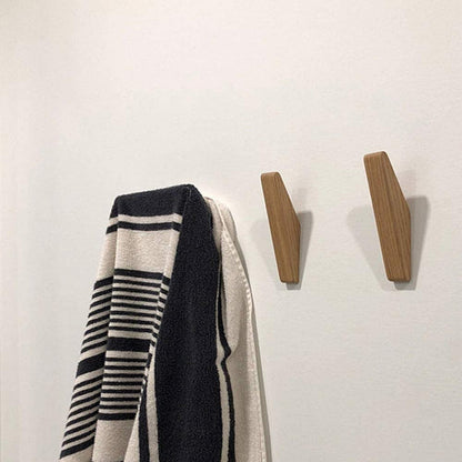 Ganci Olmo | Set di 6 Ganci da Parete in Legno Massello