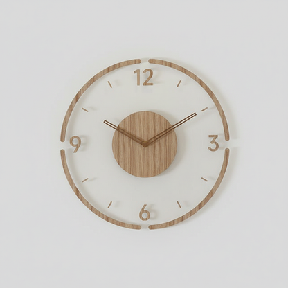 Orologio da Parete Moderno in Vero Legno | Orologio Design Silenzioso
