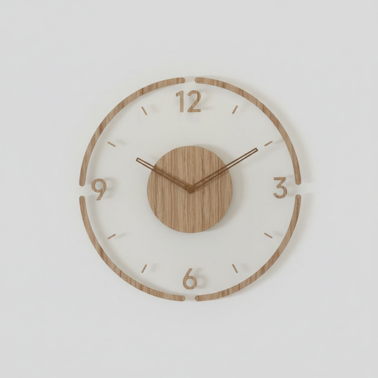 Orologio da Parete Moderno in Vero Legno | Orologio Design Silenzioso