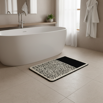 Tappetino da Bagno Astratto Antiscivolo | Design Scandinavo
