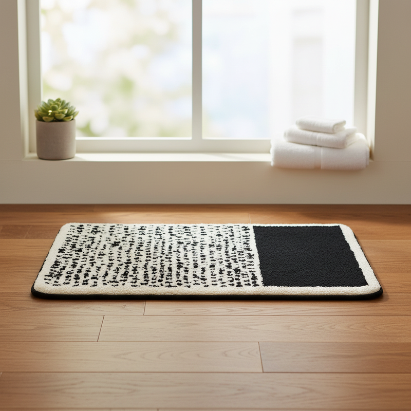 Tappetino da Bagno Astratto Antiscivolo | Design Scandinavo
